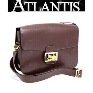 Celine Carriage Shoulder Bag Brown Leather